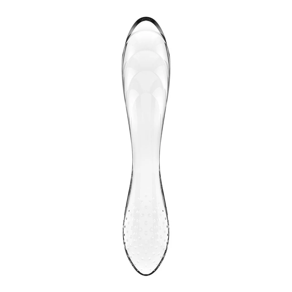 Satisfyer Dazzling Crystal 1 - Clear - Clear Glass Double Ended Dildo - Image 4
