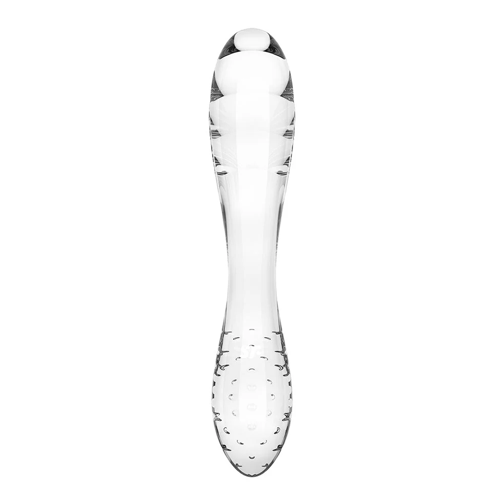 Satisfyer Dazzling Crystal 1 - Clear - Clear Glass Double Ended Dildo - Image 6