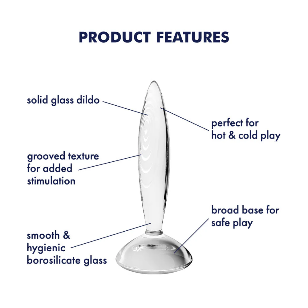 Satisfyer Sparkling Crystal - Clear Glass Butt Plug - Image 3