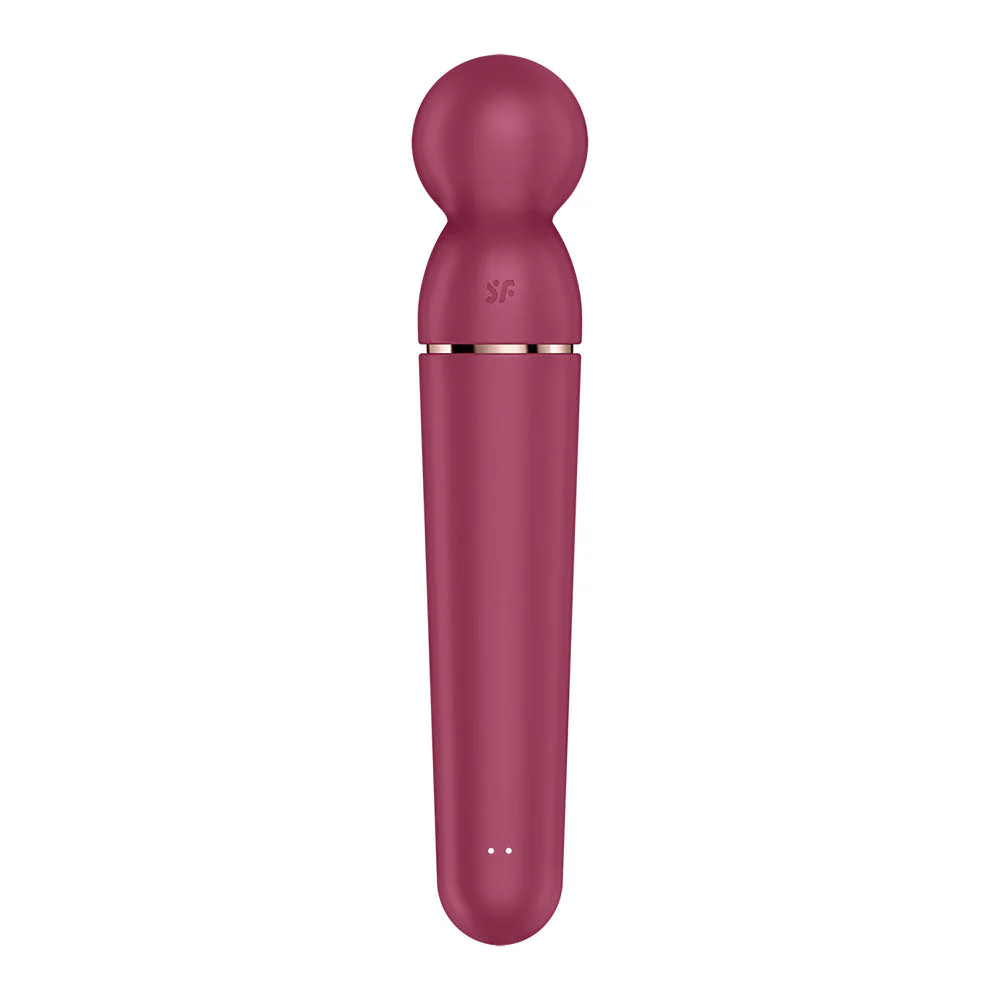 Satisfyer Planet Wand-er - Berry - Berry/Rose Gold USB Rechargeable Massager Wand - Image 4