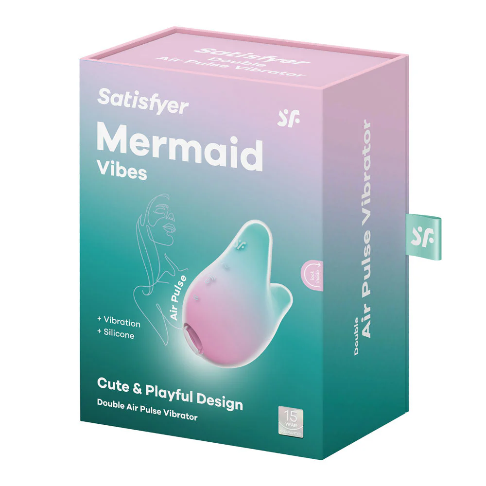 Satisfyer Mermaid Vibes - Mint/Pink - Mint/Pink USB Rechargeable Air Pulse Stimulator - Image 8