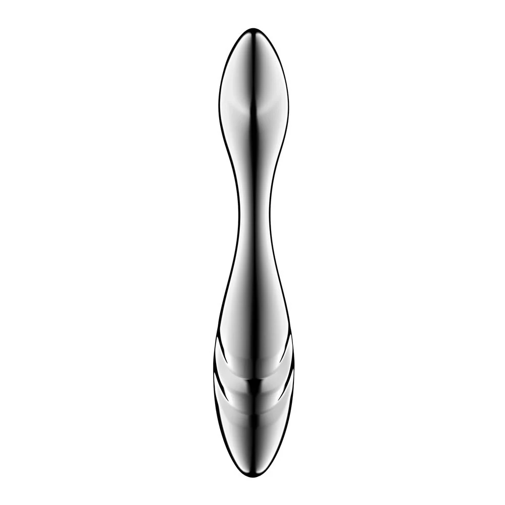 Satisfyer Pure Gravity 3 - Chrome Steel 21 cm Dildo - Image 4