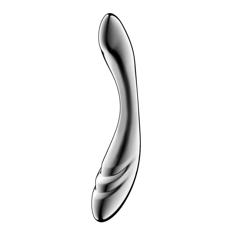 Satisfyer Pure Gravity 3 - Chrome Steel 21 cm Dildo - Image 5