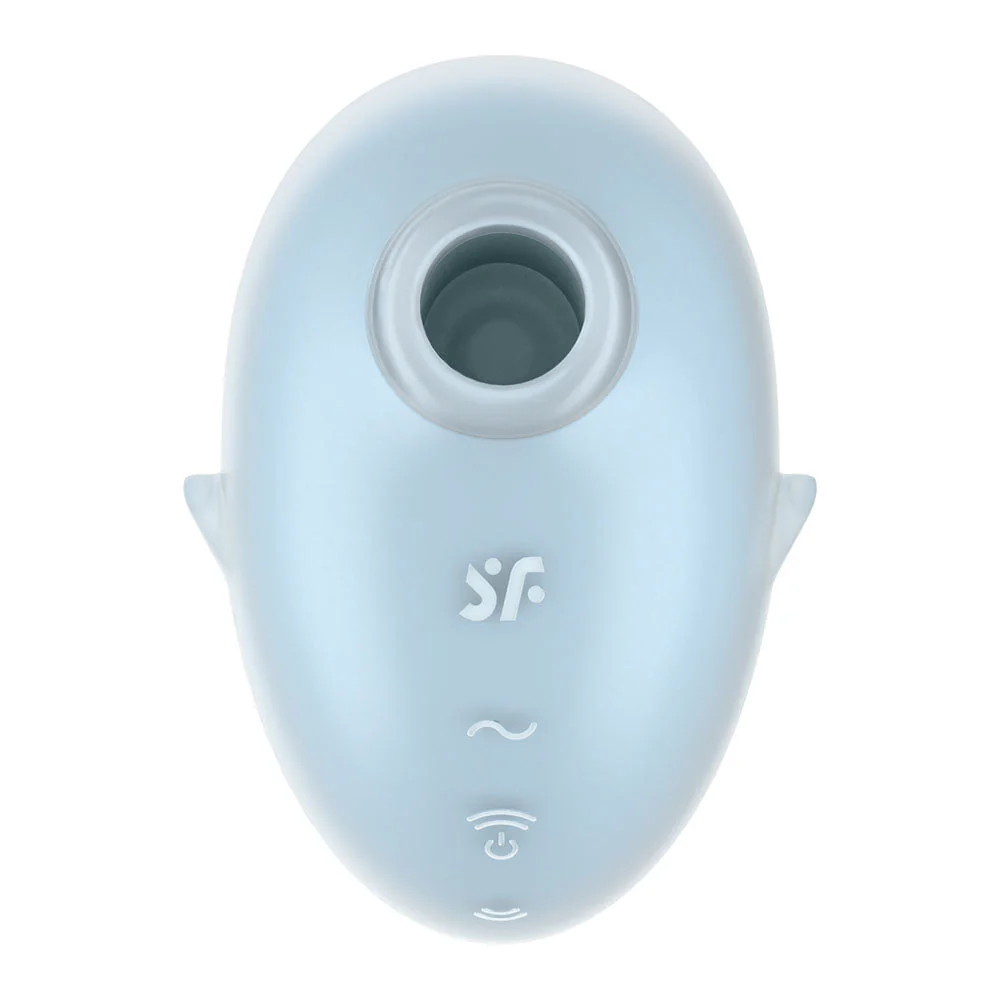Satisfyer Cutie Ghost - Blue - Blue USB Rechargeable Air Pulse Stimulator - Image 4