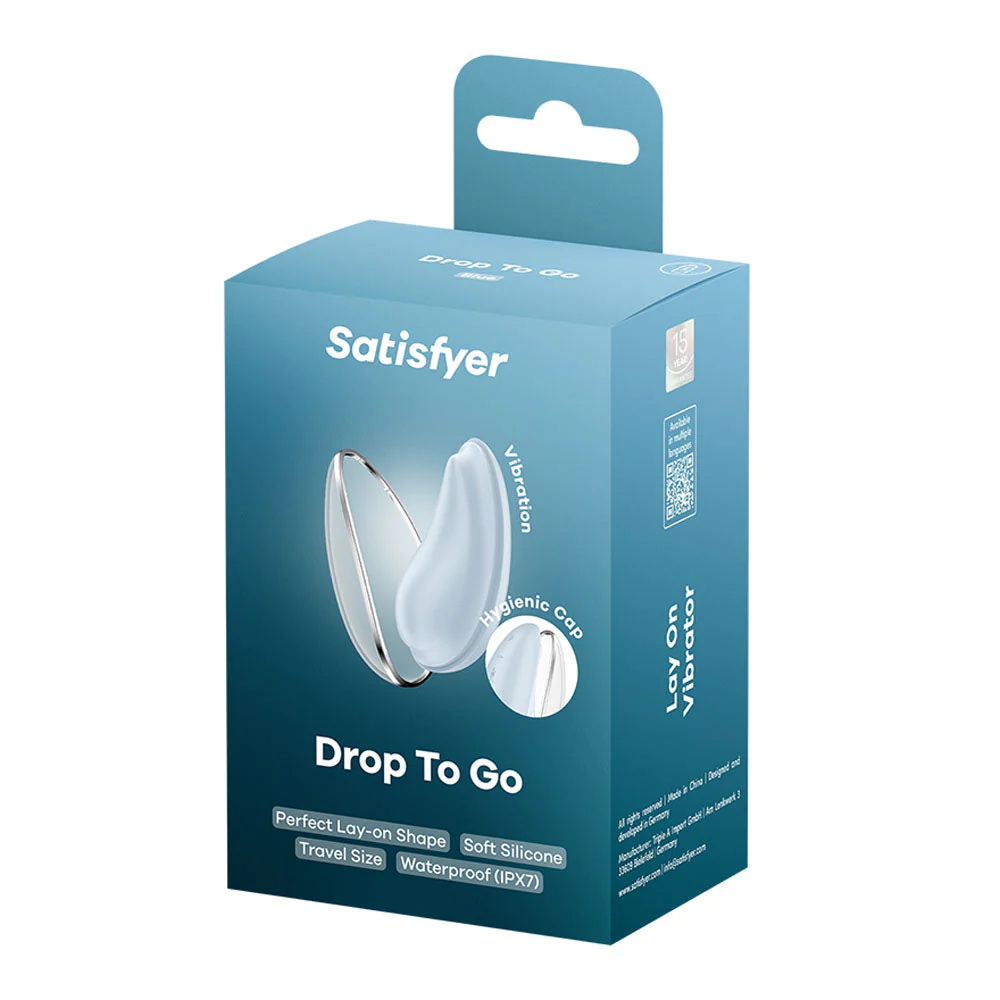 Satisfyer Drop To Go - Blue - Blue USB Rechargeable Clitoral Stimulator - Image 5