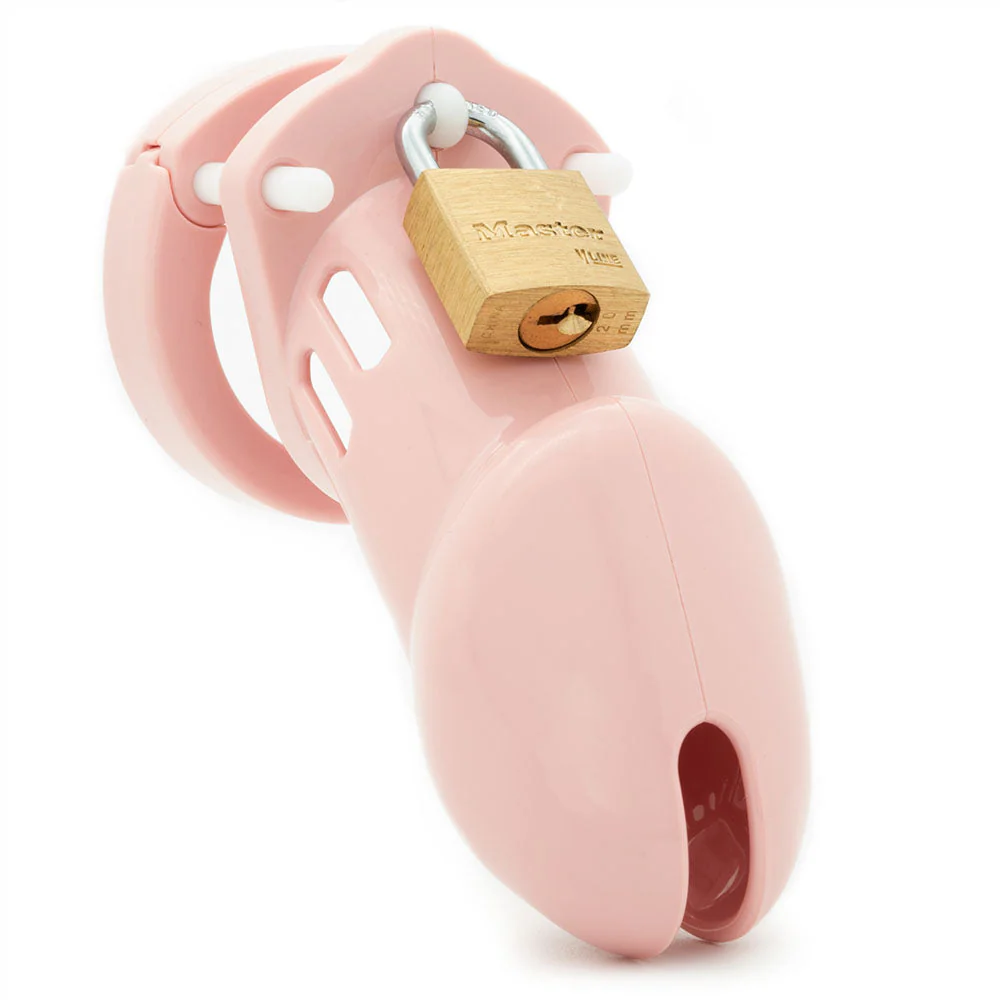CB-6000 Chastity Cock Cage Kit - Pink - Pink 3.25 Inch Cock Cage Kit - Image 3