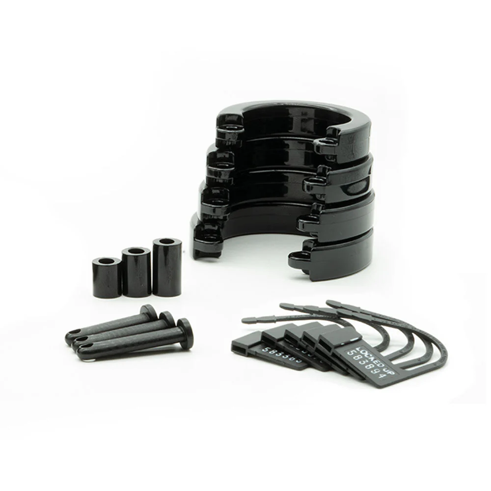 CB-6000S Chastity Cock Cage Kit - Chrome - Chrome 2.5 Inch Cock Cage Kit - Image 3