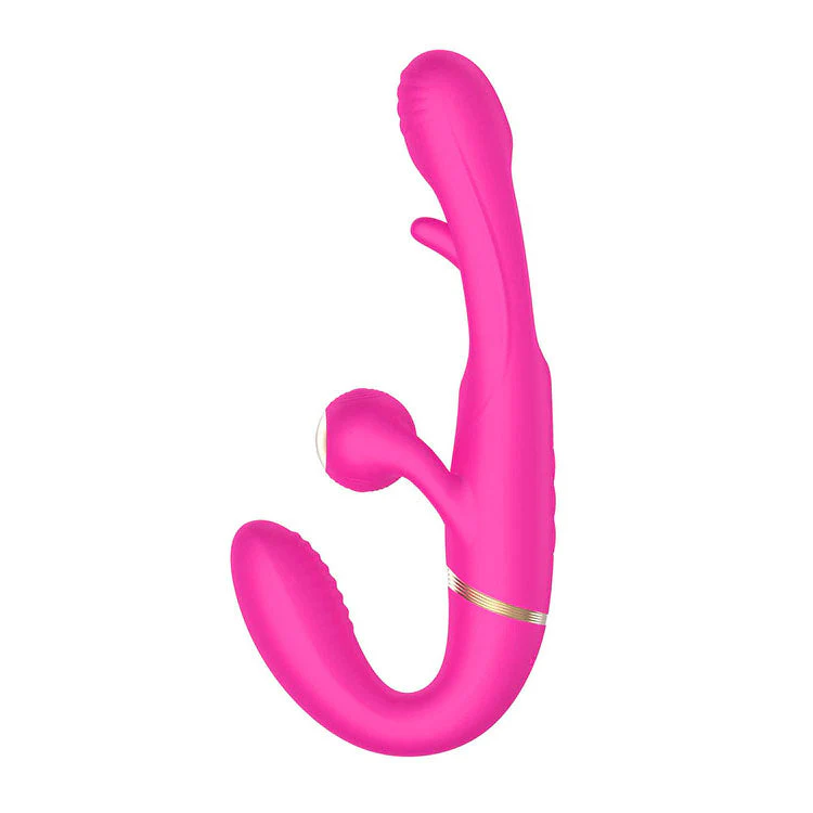 Adam & Eve ORGAZ-OHH-MATIC - Pink 23.5 cm USB Rechargeable Strapless Strap-On with Remote - Image 2