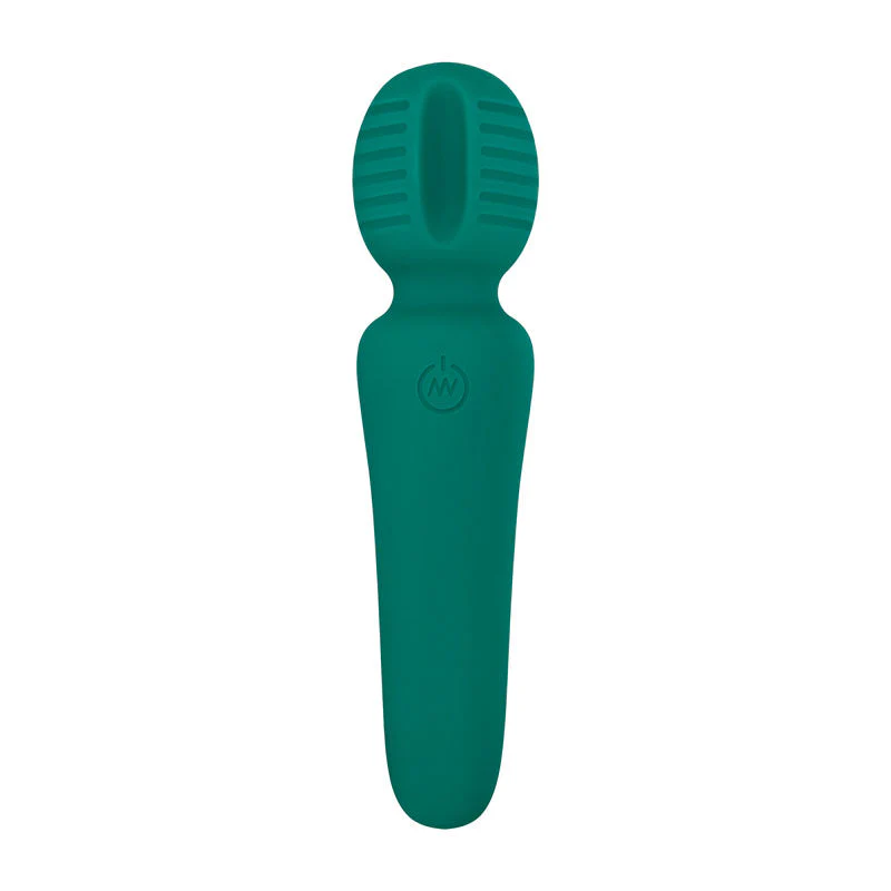 Adam & Eve Petite Private Pleasure Wand - Green 14.8 cm USB Rechargeable Massager Wand - Image 5