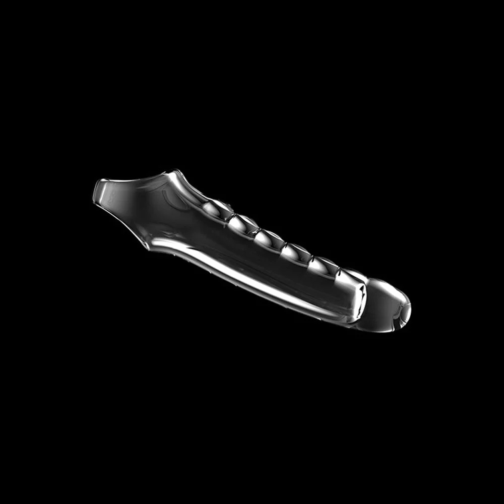 Adam & Eve Ridged Rider - Clear 22.9 cm Penis Extension Sleeve - Image 5
