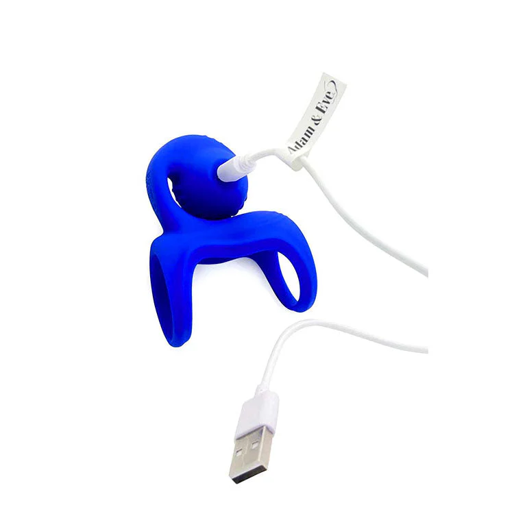 Adam & Eve ROCKIN & ROLLIN SNAIL - Blue USB Rechargeable Vibrating Couples Cage - Image 6