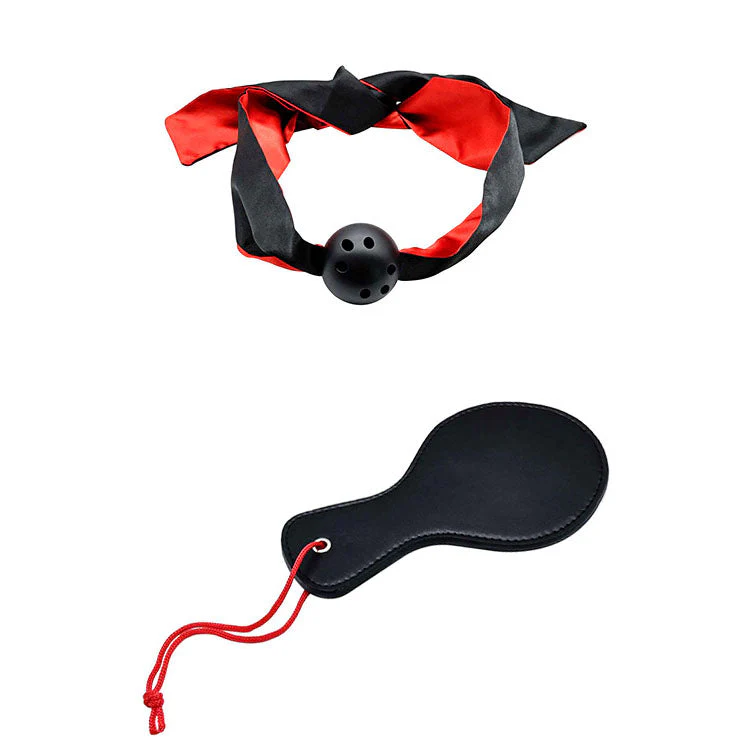 Adam & Eve SENSUAL SCARLET NIGHTS - Black/Red Couples Bondage Kit - Set of 10 Pieces - Image 3
