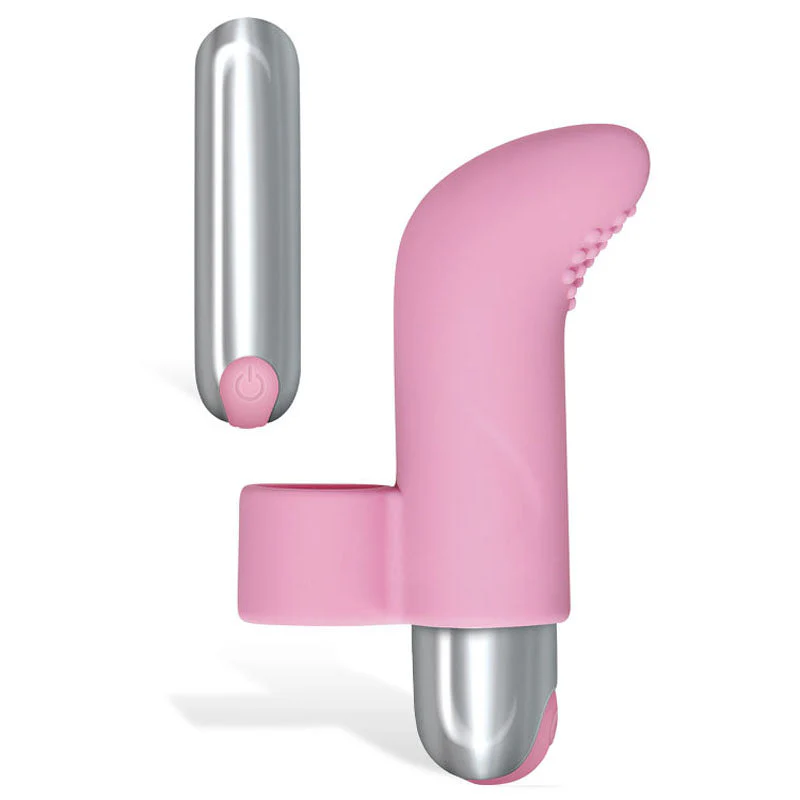 Adam & Eve Silicone Rechargeable Finger Vibe - Pink USB Rechargeable Finger Stimulator - Image 2