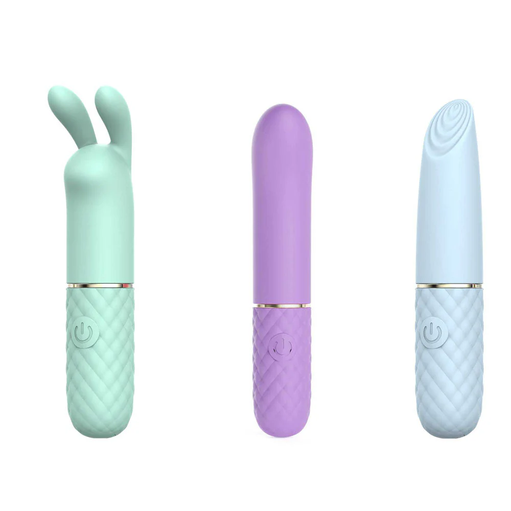 Adam & Eve TRIPLE PLEASURES - Coloured USB Rechargeable Vibrators - Set of 3 - Image 2