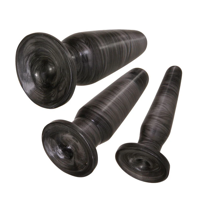 Adam & Eve ANAL ROCKETS TRAINER SET - Black Butt Plugs - Set of 3 Sizes - Image 9