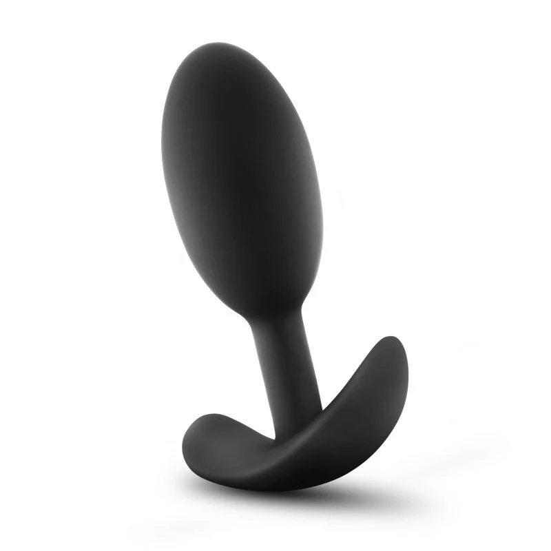 Anal Adventures Platinum Vibra Slim Plug - Black 10.1 cm Butt Plug with Internal Ball - Image 4