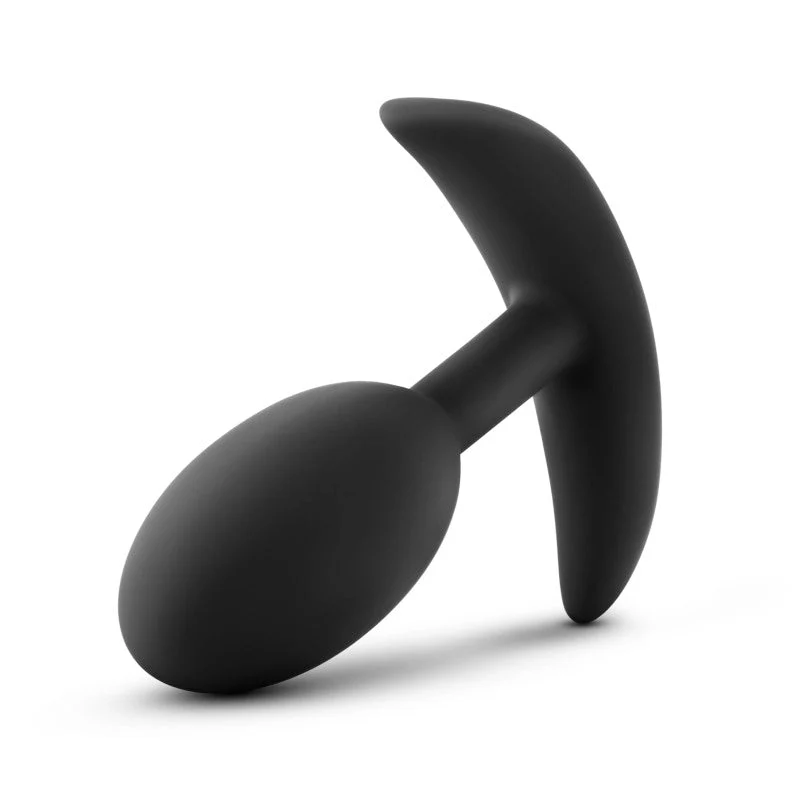 Anal Adventures Platinum Vibra Slim Plug - Black 10.1 cm Butt Plug with Internal Ball - Image 5