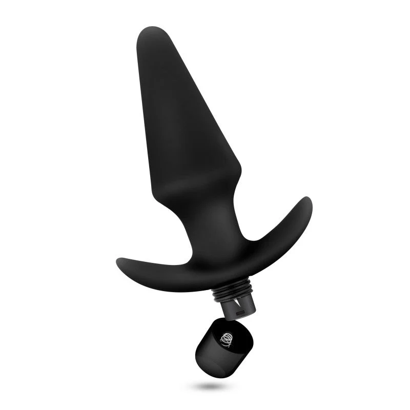 Anal Adventures Platinum Vibrating Plug - Black 12.7 cm (5'') Vibrating Butt Plug - Image 9