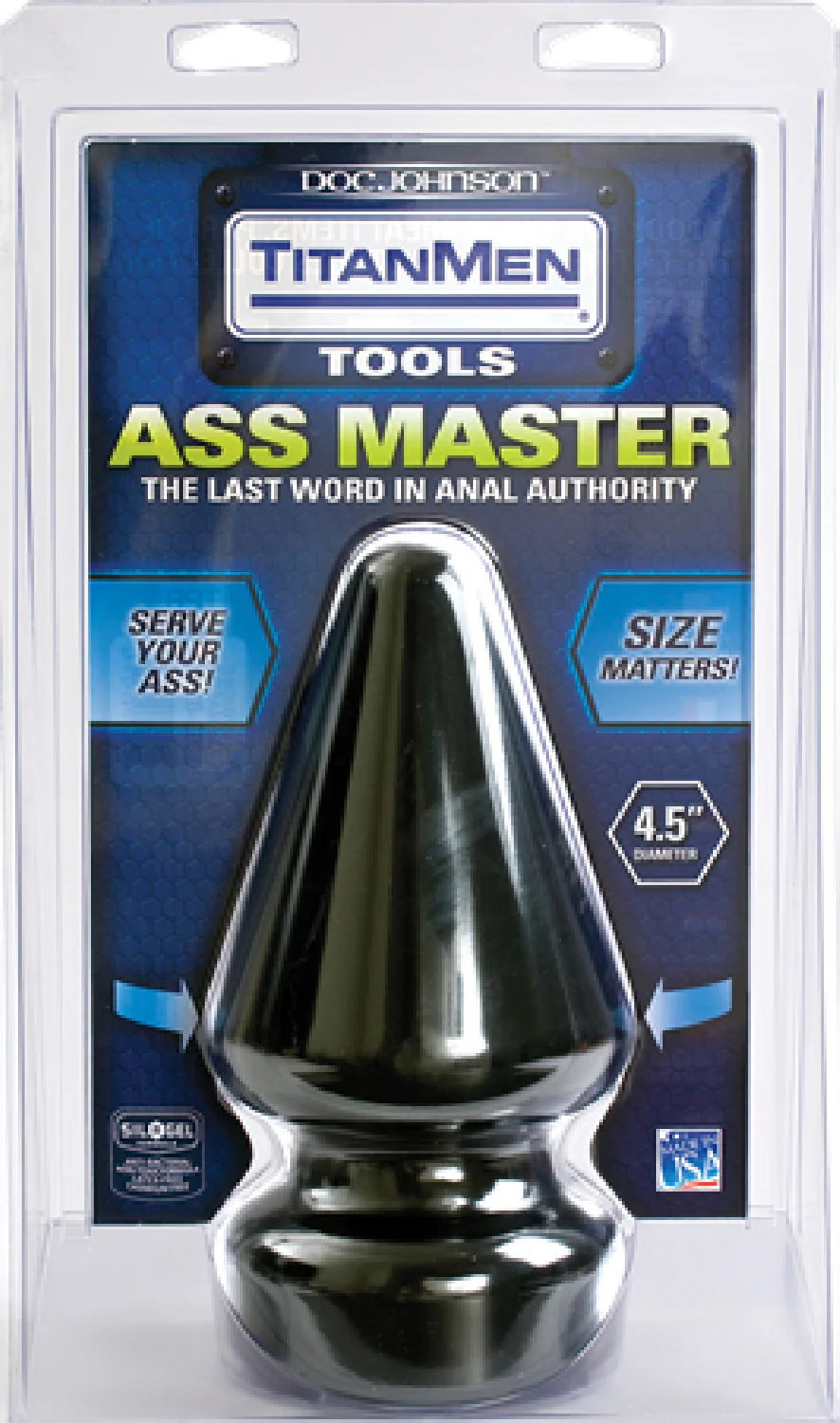 Ass Master Giant Butt Plug (Black) - Image 2