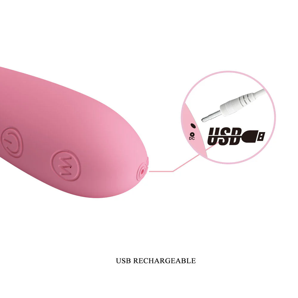 Party Up JOHN Flexible Vibe - Pink - Pink 16 cm USB Rechargeable Vibrator - Image 7