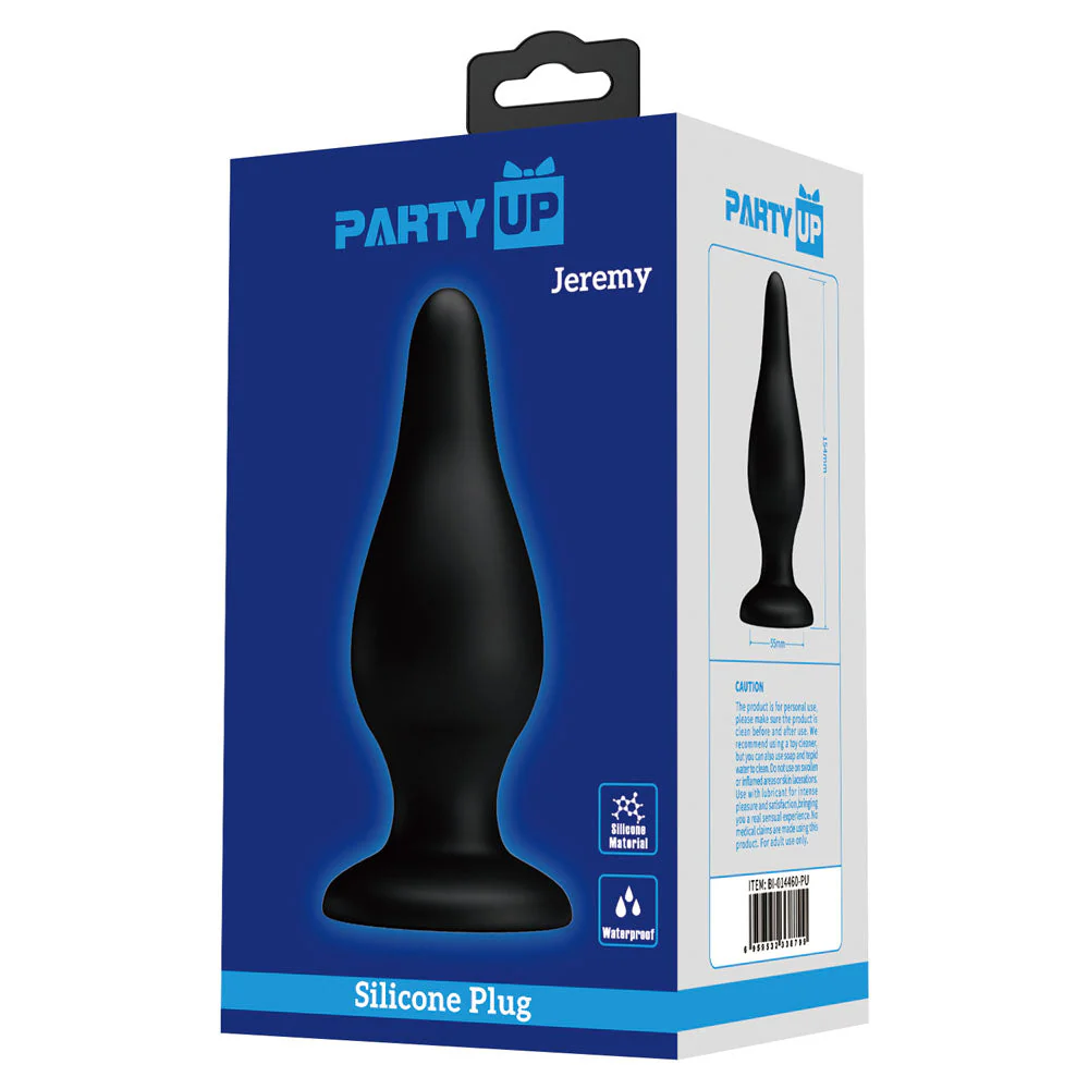 Party Up JEREMY Butt Plug - Black 15.4 cm Butt Plug - Image 6