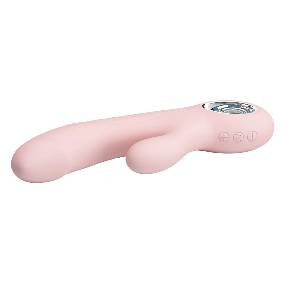 Party Up DAVE Rabbit Vibe - Pink - Pink 19 cm USB Rechargeable Rabbit Vibrator - Image 3