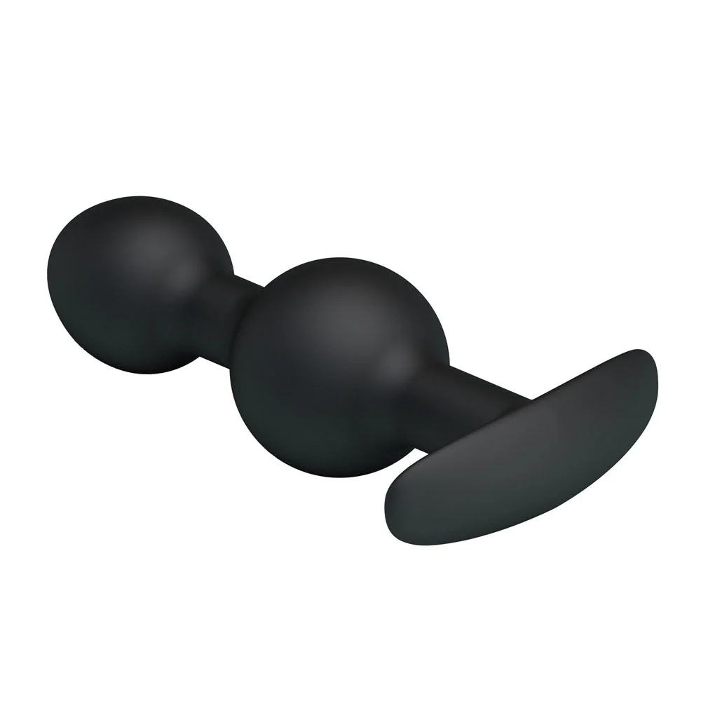 Party Up JAMES Anal Bead Plug - Black 10.4 cm Beaded Butt Plug - Image 4