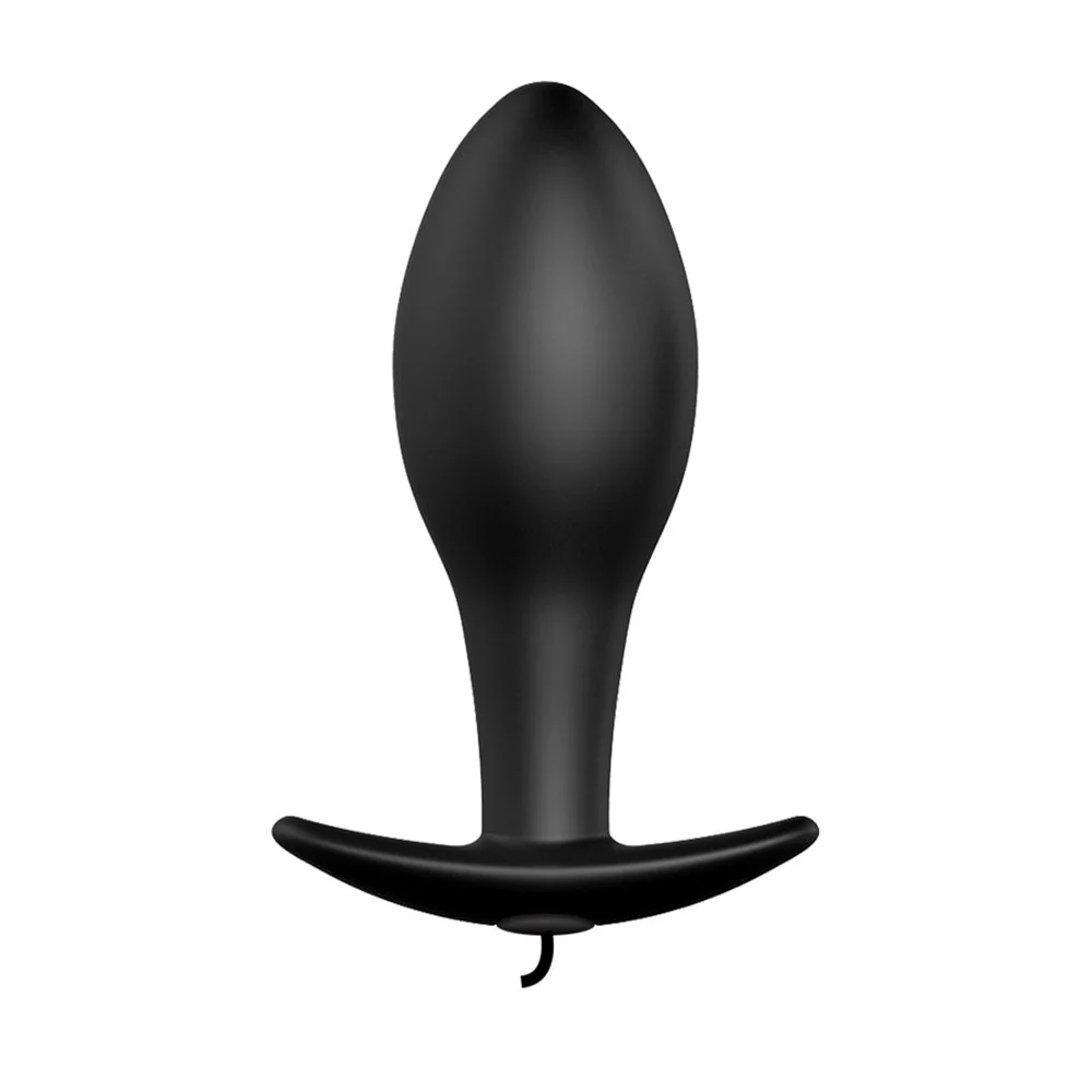 Party Up JASON Vibrating Anal Plug - Black 8.5 cm Vibrating Butt Plug with Remote - Image 2
