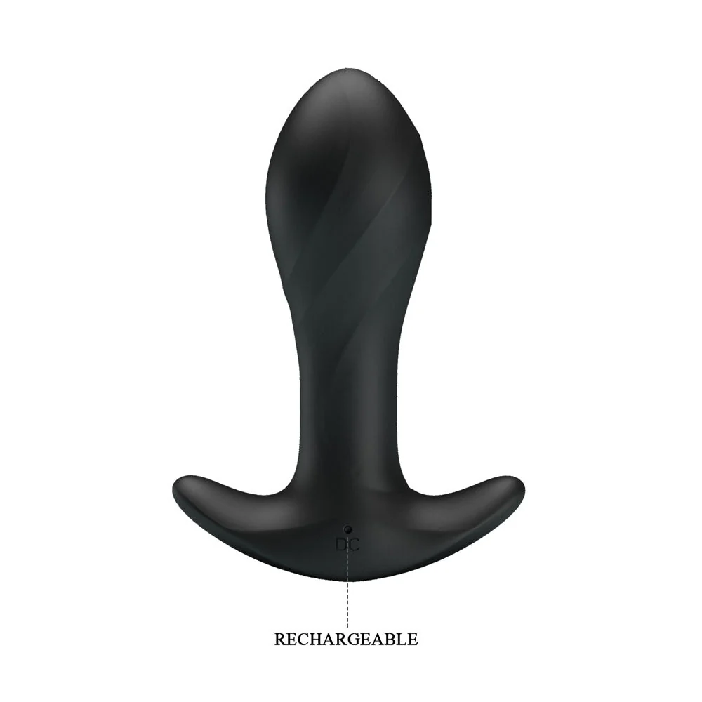 Party Up KEITH Vibrating Plug - Black 10.5 cm USB Rechargeable Vibrating Butt Plug - Image 7