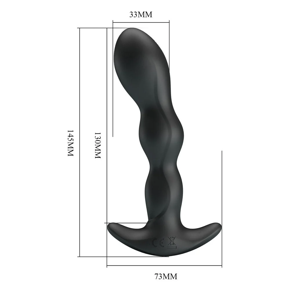Party Up JIM Vibrating Plug - Black 14.5 cm USB Rechargeable Vibrating Butt Plug - Image 5