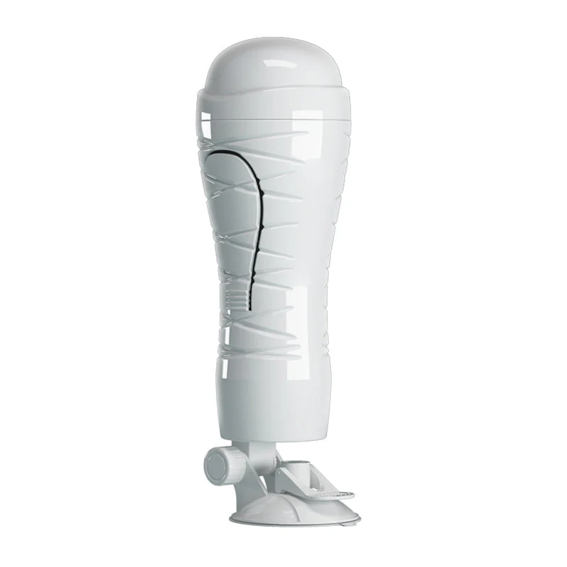 CRAZY BULL FLORA Vibrating Stroker - Flesh USB Rechargeable Vibrating Squeezeable Vagina Stroker with Suction Base - Image 4