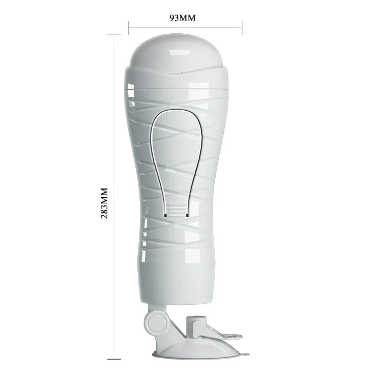 CRAZY BULL FLORA Vibrating Stroker - Flesh USB Rechargeable Vibrating Squeezeable Vagina Stroker with Suction Base - Image 6