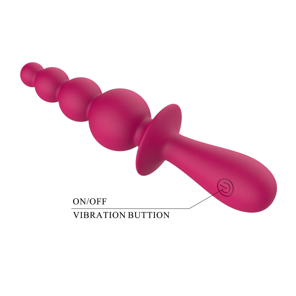 Party Up EVAJANE - Pink - Pink 17.1 cm USB Rechargeable Beaded Vibrator - Image 6