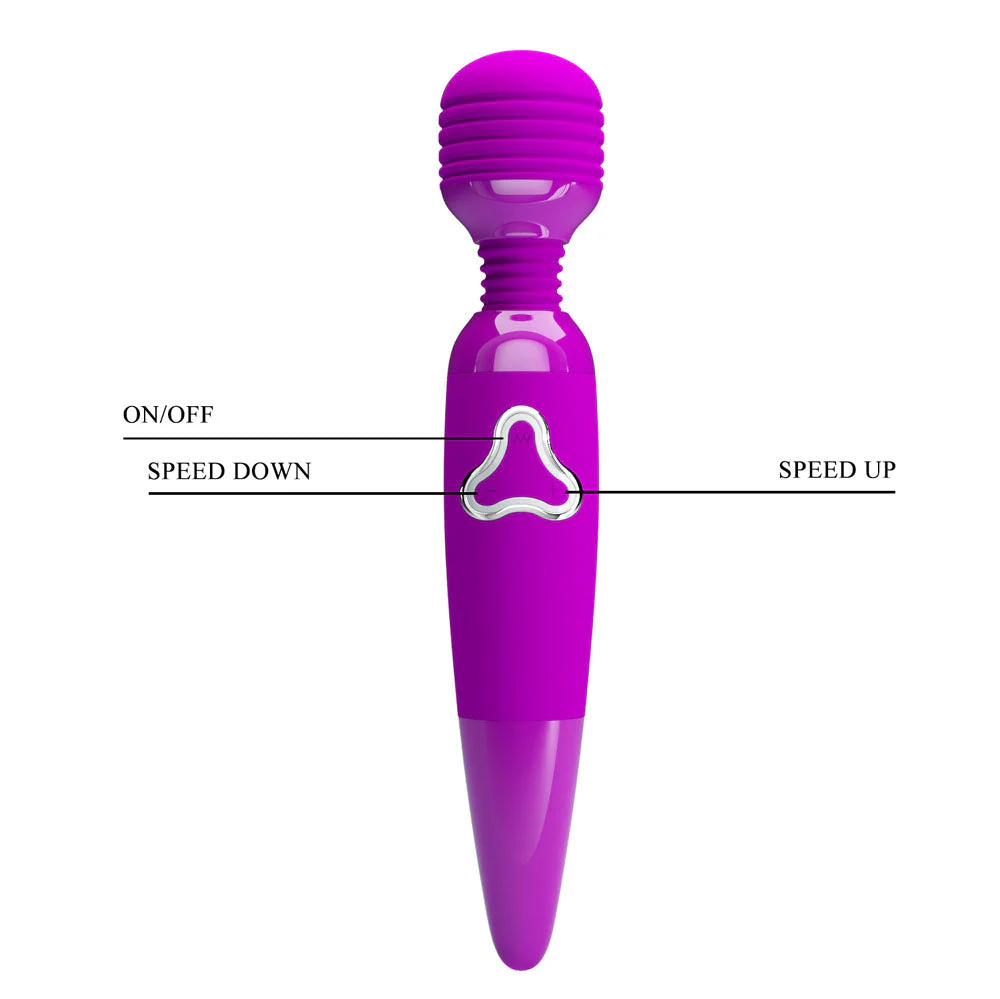 Party Up BRUCE Wand - Pink - Pink 25 cm USB Rechargeable Massage Wand - Image 6