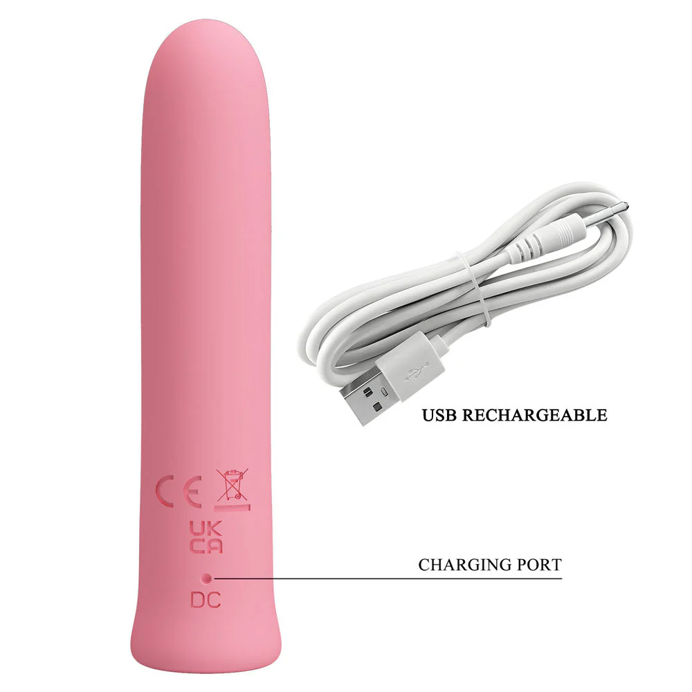 Party Up EDISON Bullet - Pink - Pink 10.3 cm USB Rechargeable Bullet - Image 7