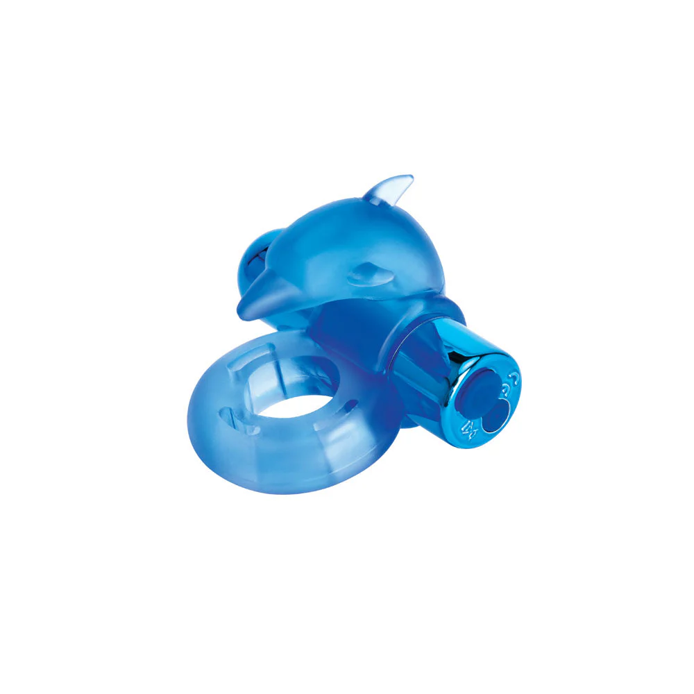 Bodywand Rechargeable Dancing Dolphin Ring - Blue USB Rechargeable Vibrating Cock Ring - Image 2