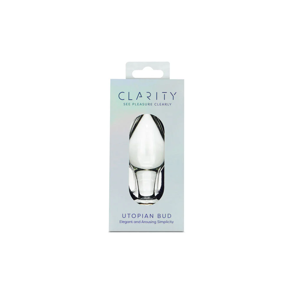 Clarity - Utopian Bud - Clear 8.9 cm Glass Butt Plug - Image 3