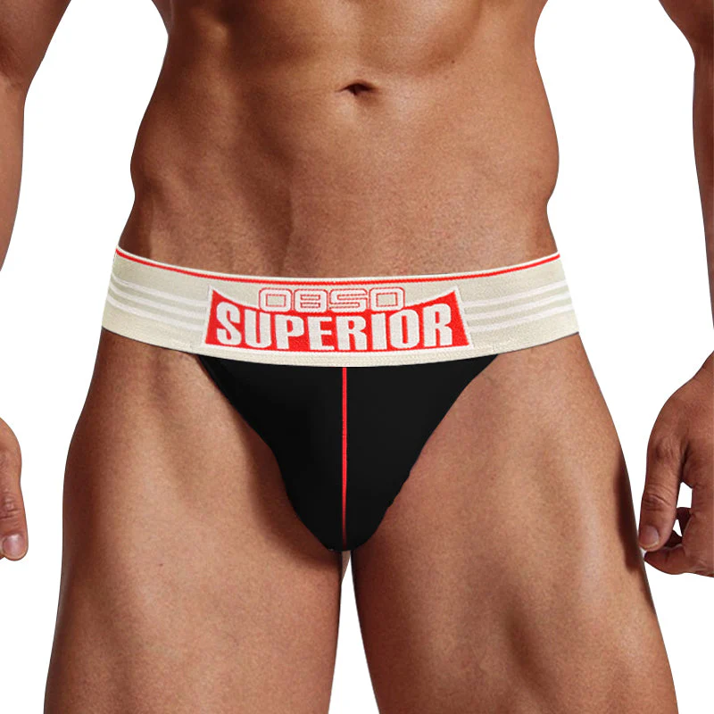 Club Jox Superior Black with Red Stripe Jock Strap - Image 3