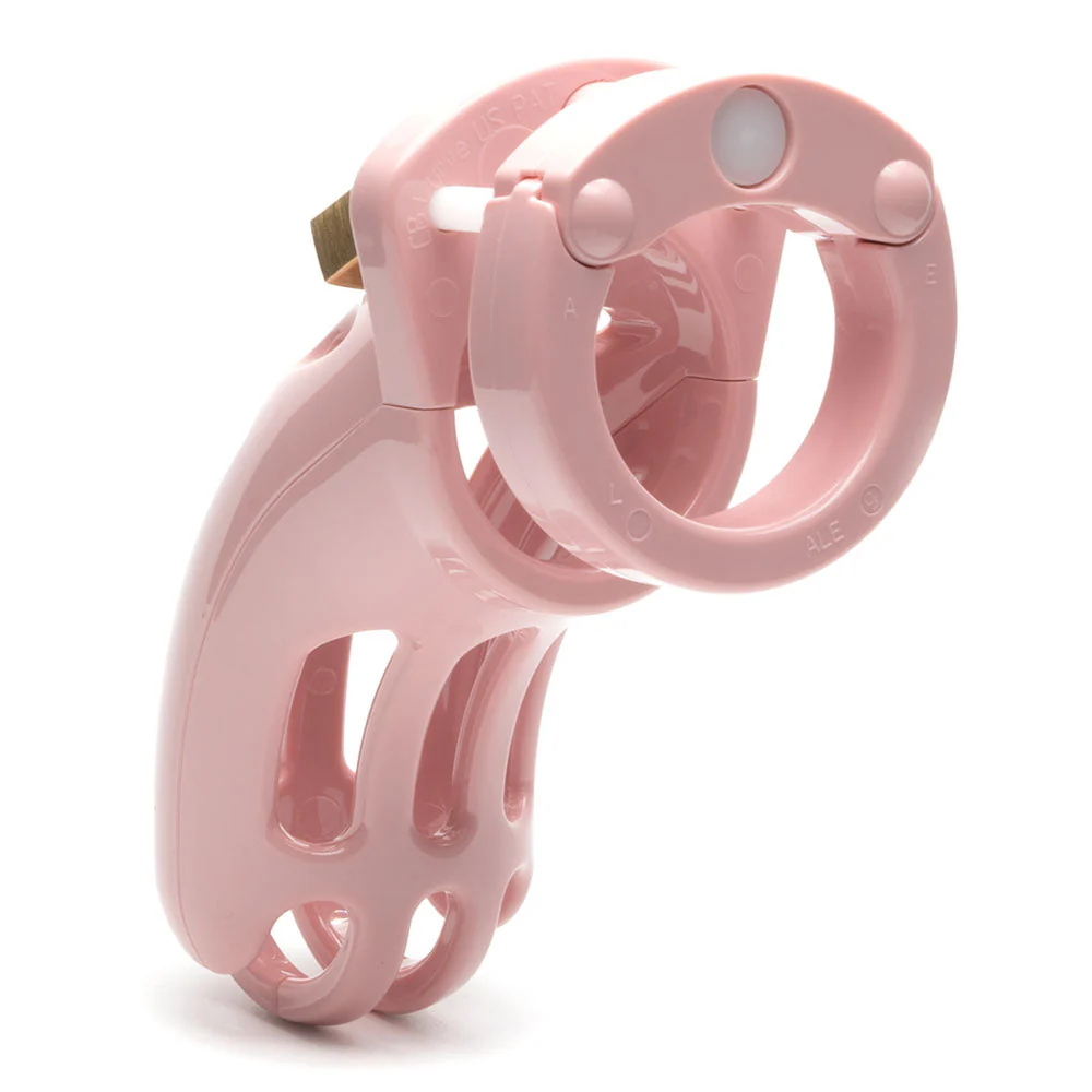 The Curve Chastity Cock Cage Kit - Pink - Pink 3.75 Inch Cock Cage Kit - Image 4