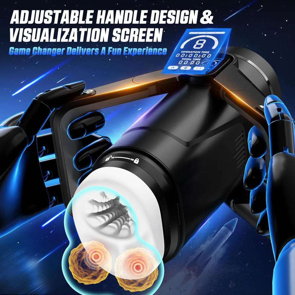 CyberSkin The Wing - Black USB Rechargeable Thrusting & Massaging Auto Masturbator with Heater - Image 4