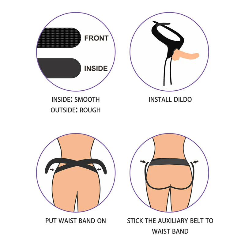 Ingen Easy Strap-On Harness - Black Adjustable Strap-On Harness (No Probe Included) - Image 5