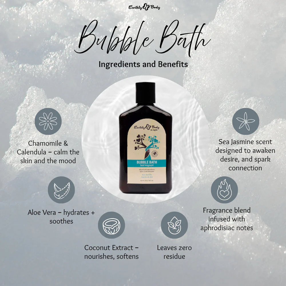 EB Hemp Seed Bubble Bath SEA JASMINE - 250 ml - Sea Jasmine Scented Bubble Bath - 250 ml Bottle - Image 3
