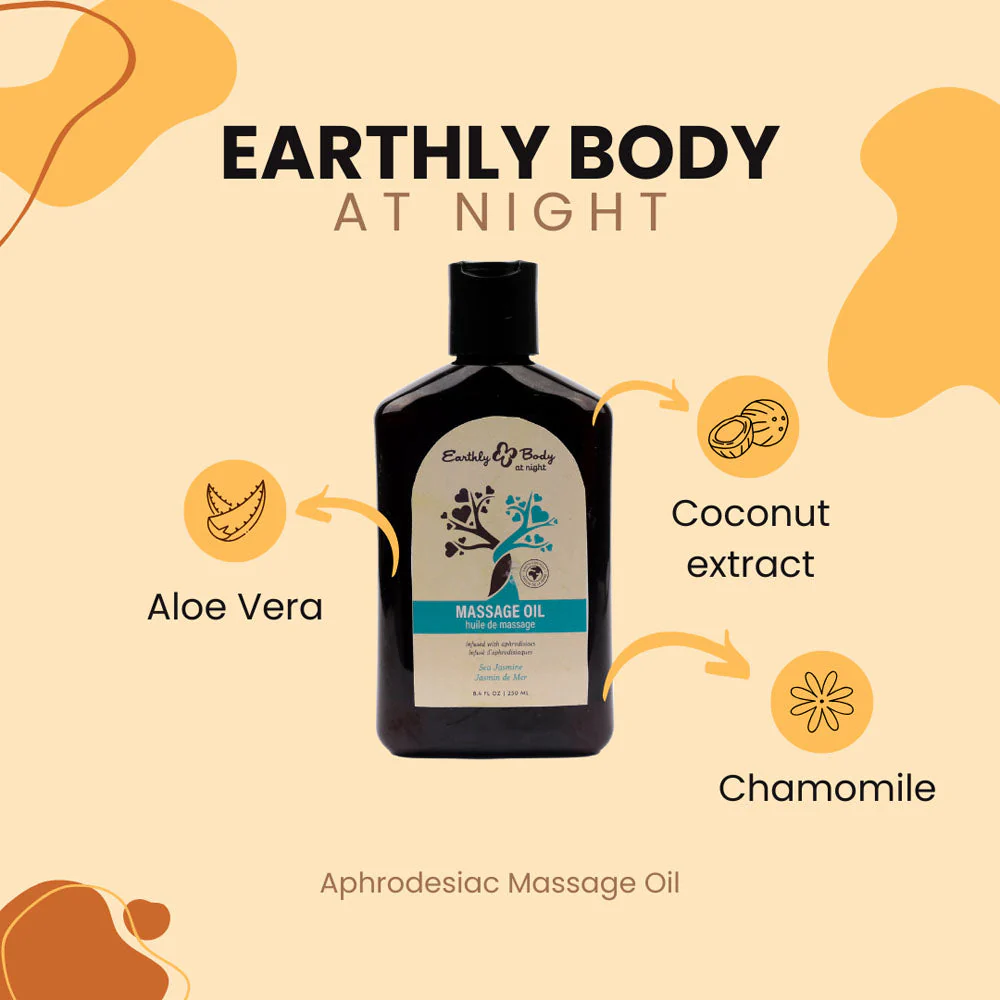 EB Hemp Seed Massage Oil SEA JASMINE - 250 ml - Sea Jasmine Scented Massage Oil - 250 ml Bottle - Image 3