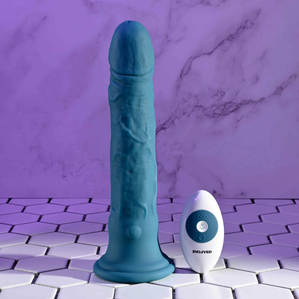 Evolved TSUNAMI - Blue 18.4 cm USB Rechargeable Vibrating Dong with Remote Control - Image 2