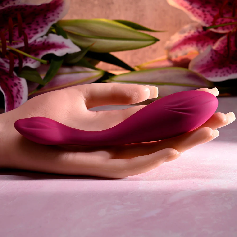 Evolved CHERRY POSE - Pink 16.1 cm USB Rechargeable Flexible & Posable Vibrator with Remote - Image 7