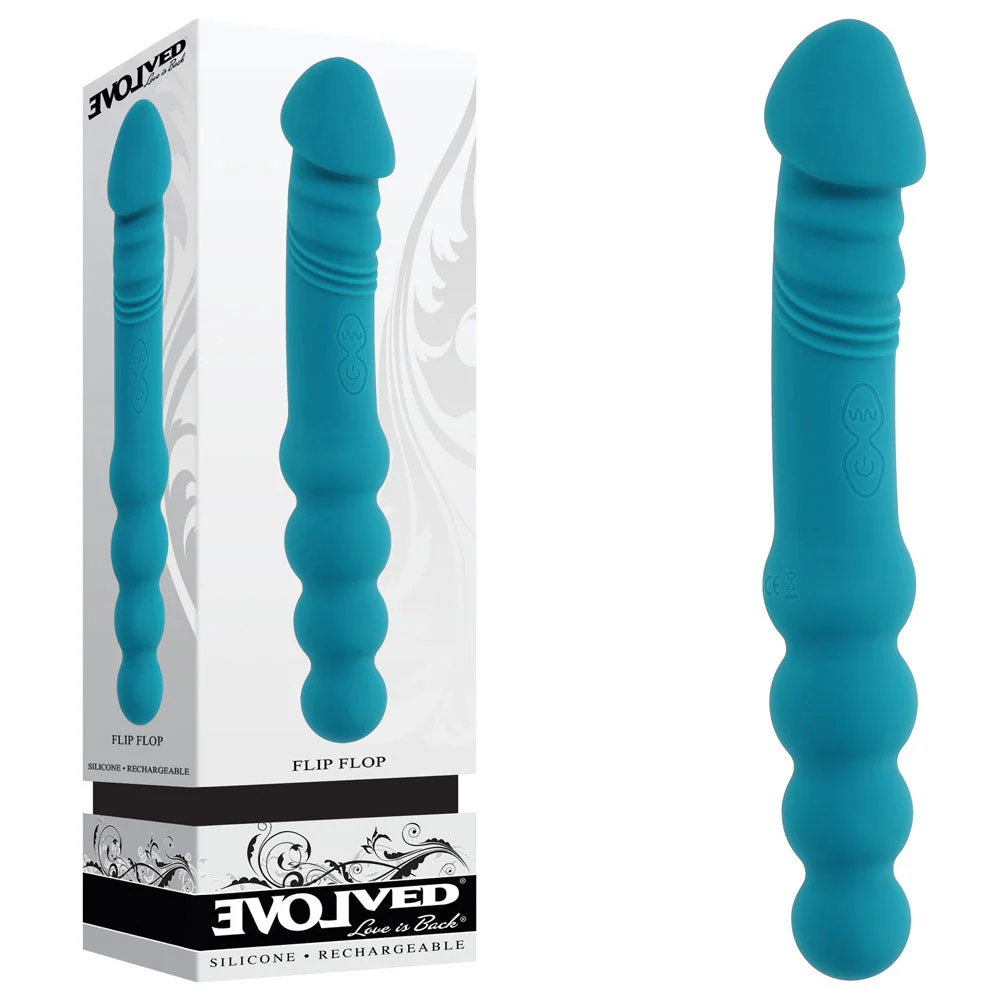 Evolved FLIP FLOP - Blue 23.1 cm USB Rechargeable Dual Ended Vibrator