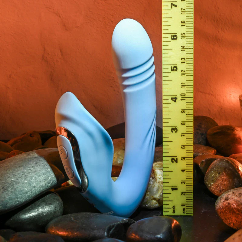 Evolved TAP & THRUST - Blue USB Rechargeable Dual Vibrator - Image 6
