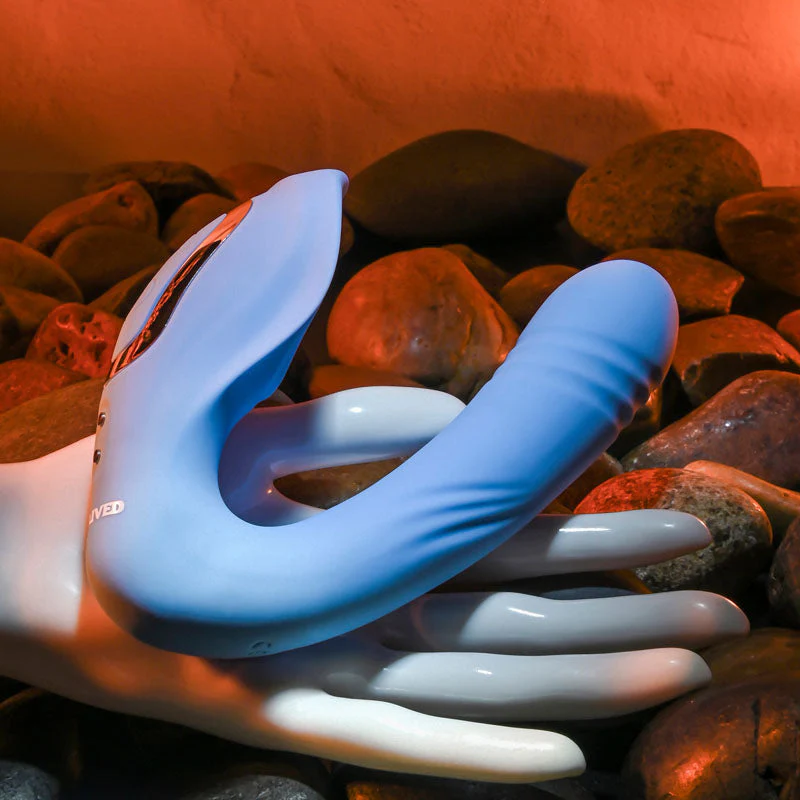 Evolved TAP & THRUST - Blue USB Rechargeable Dual Vibrator - Image 8