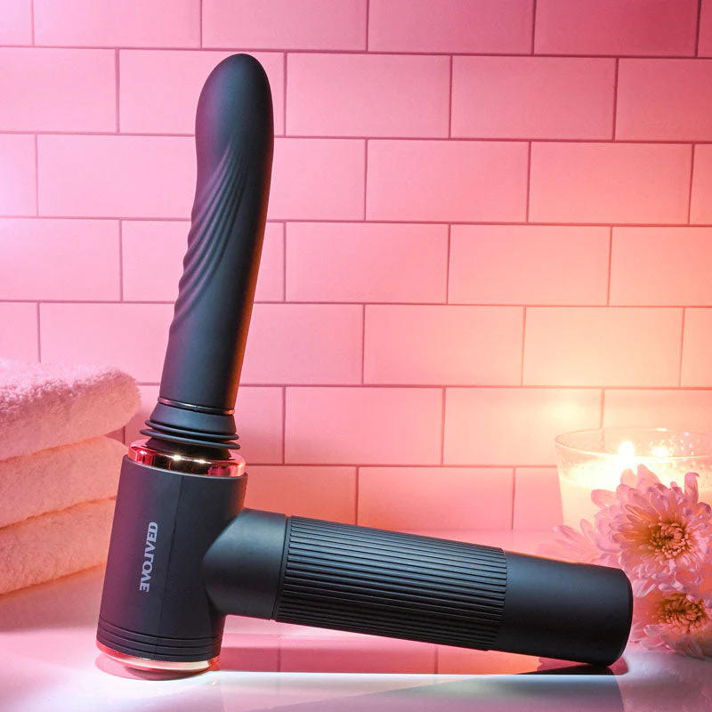 Evolved TOO HOT TO HANDLE - Black USB Rechargeable Thrusting Vibe with Stand - Image 6