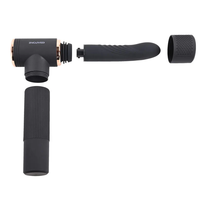Evolved TOO HOT TO HANDLE - Black USB Rechargeable Thrusting Vibe with Stand - Image 8